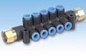 KM11-04-08-6 SMC 6 port tube manifold 6X4mm to 2X8mm